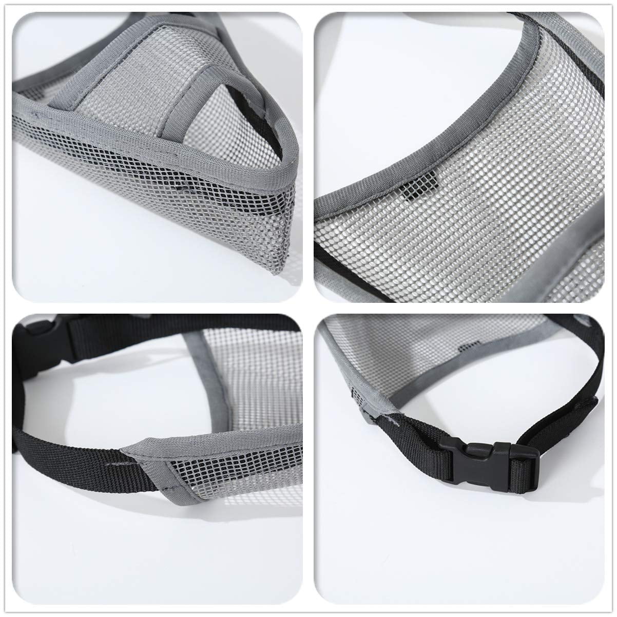 Dog Muzzle for Medium Dogs, Soft Nylon Muzzle Anti Biting Barking Chewing,Air Mesh Breathable Drinkable Adjustable Pet Muzzle,Orange M
