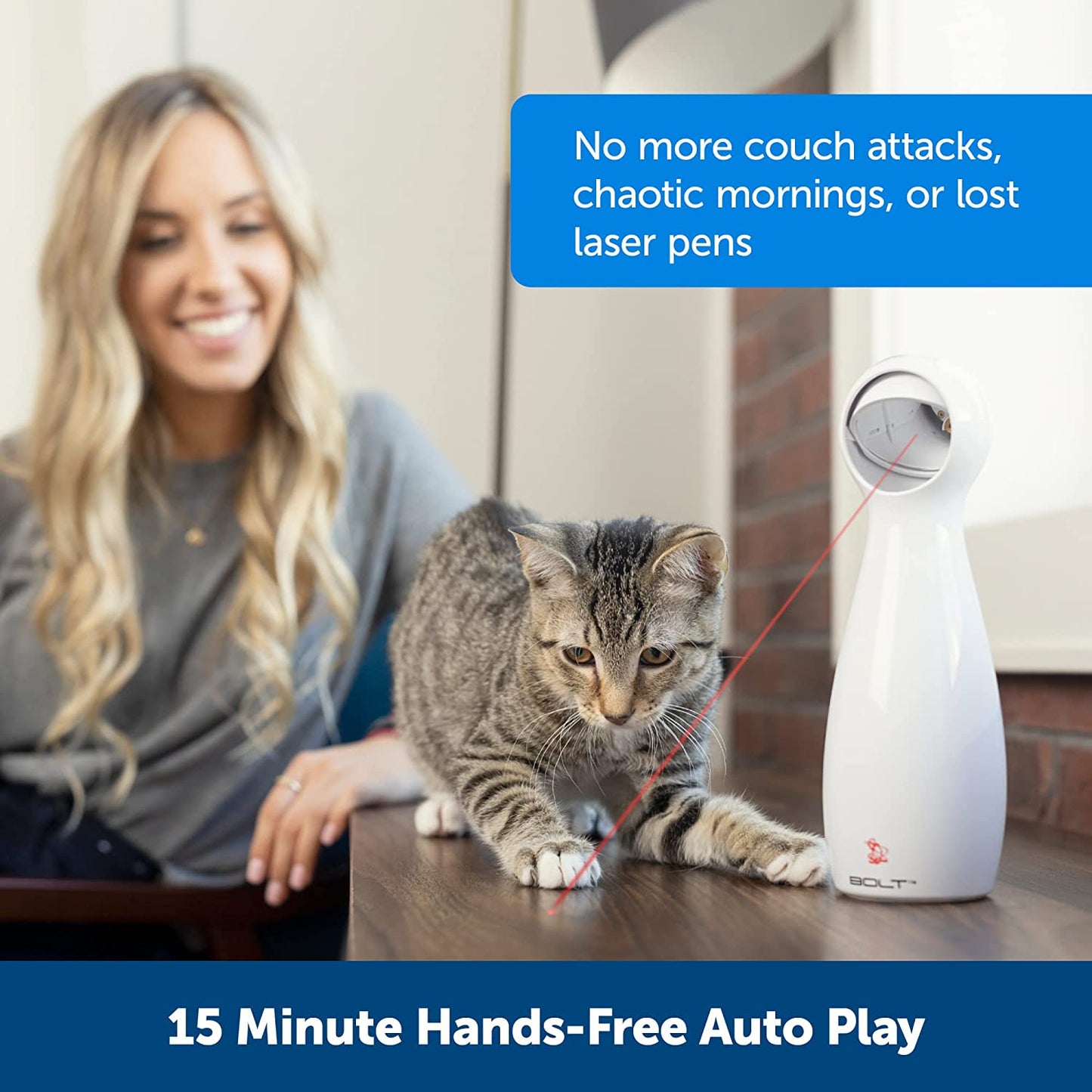 Automatic Cat Laser Toys, Interactive Laser Cat Toys for Indoor Cats/Kitty/Dogs, Rechargeable Cat Laser Toy Automatic,Laser for Cats to Chase