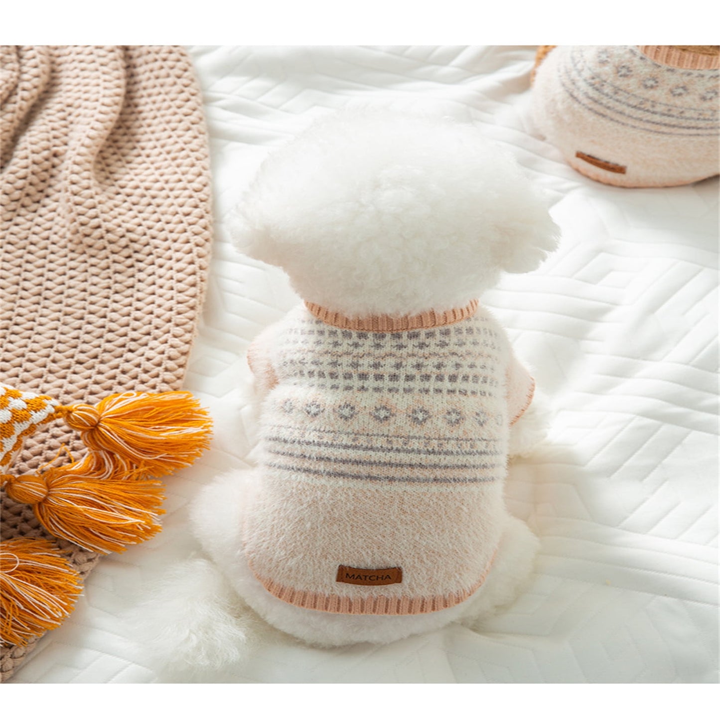 Dog Sweater - Winter Coat Apparel Classic Knit Clothes for Cold Weather, Ideal Gift for Pet in New Year