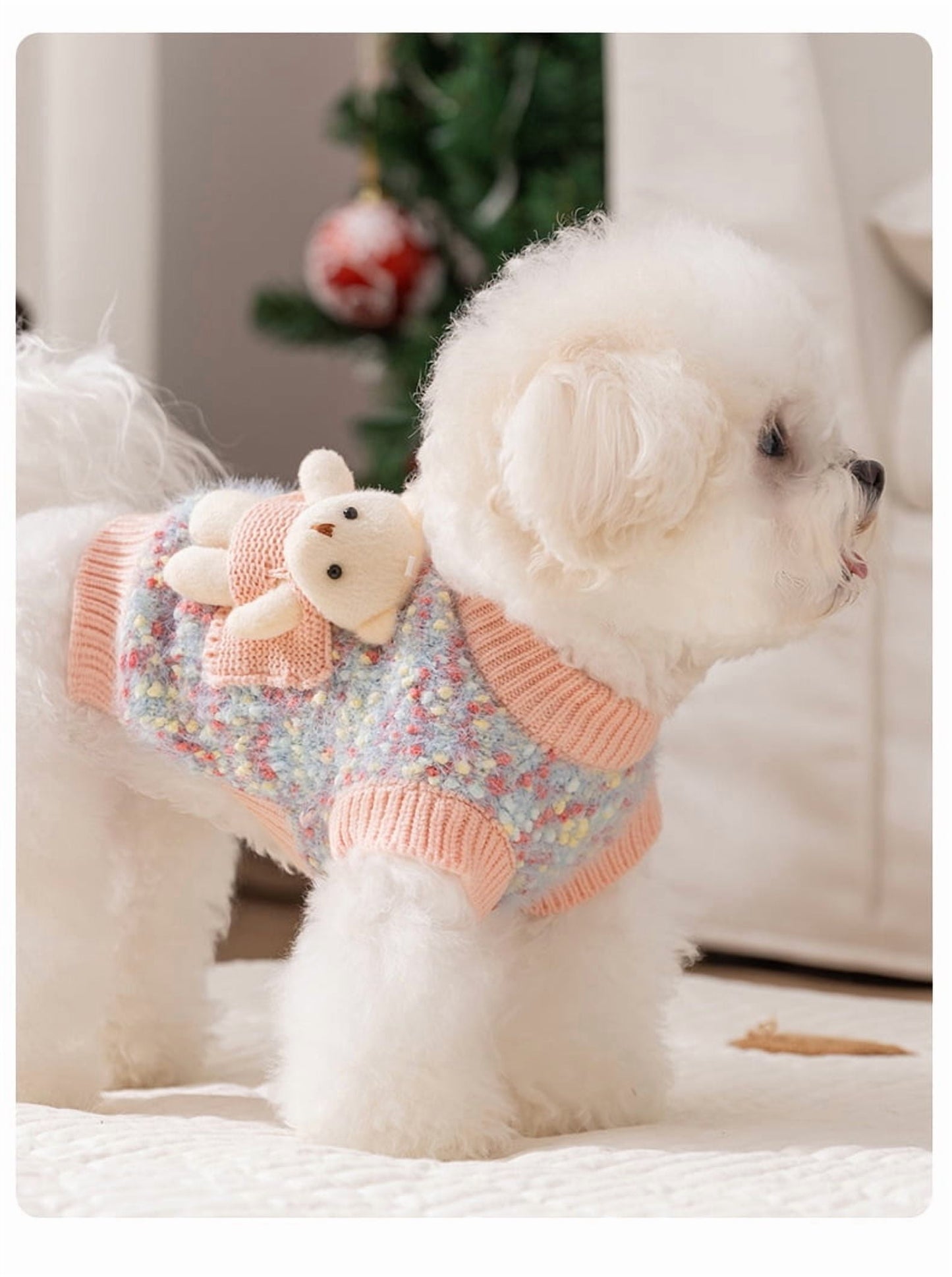 Dog Sweater - Winter Coat Apparel Classic Knit Clothes for Cold Weather, Ideal Gift for Pet in New Year,Blue XL