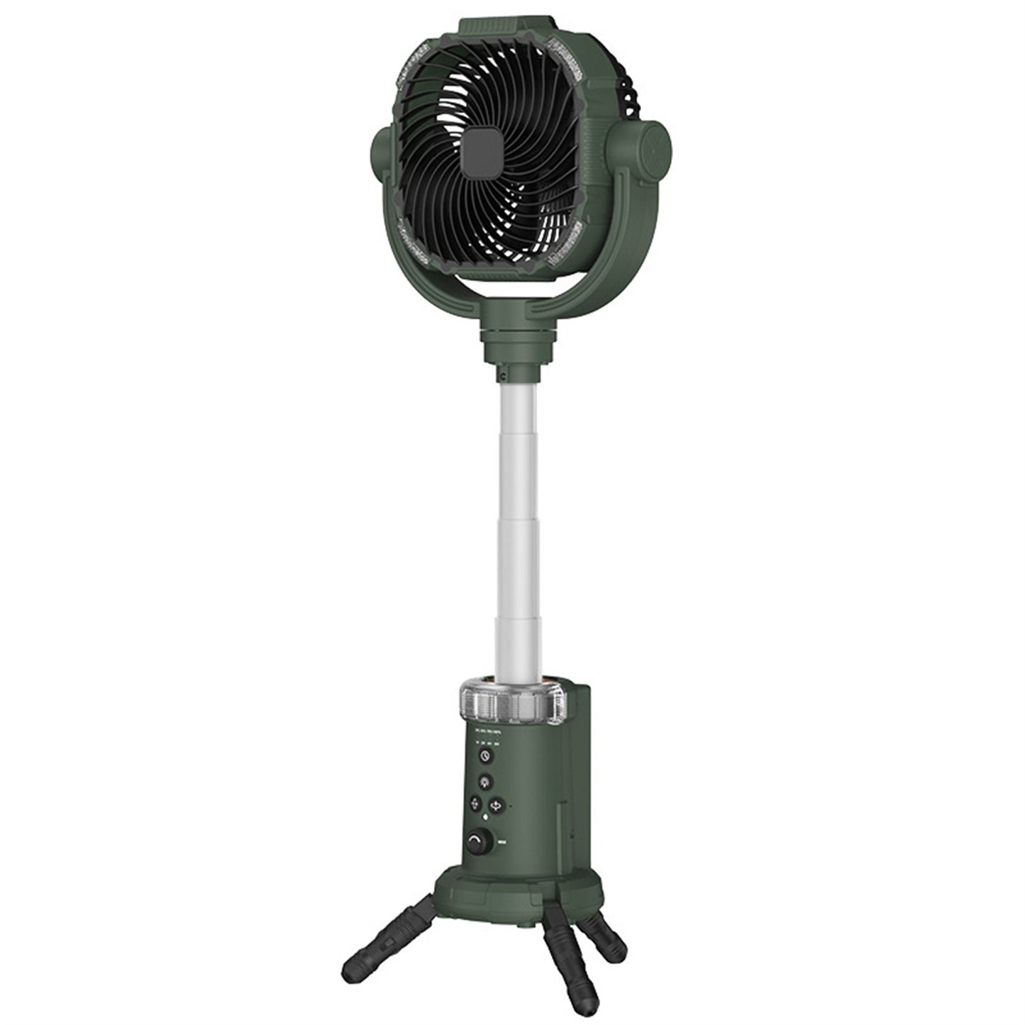 20000mAh Portable Fan Battery Operated Fan, Oscillating Charging Fan, Remote Control LED Light, Portable Extendable Fan for Camping Travel Outdoor
