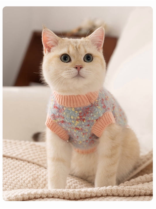 Classic Dog Sweater, Dog Sweatshirt, Dog Winter Clothes for Small Dogs Boy Girl, Pet Pullover Jumper, Cat Apparel,Blue-S