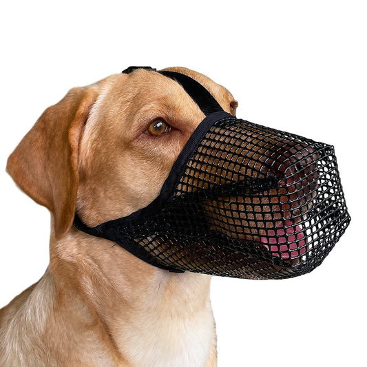 Dog Muzzle, Breathable Muzzles for Large Dogs, Stop Biting and Chewing, Best for Aggressive Dogs，Black L