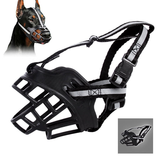 Dog Muzzle,Soft Reflective Basket Muzzles for Small Dogs,to Prevent Biting,Chewing and Barking,Allows Drinking and Panting,Size 1