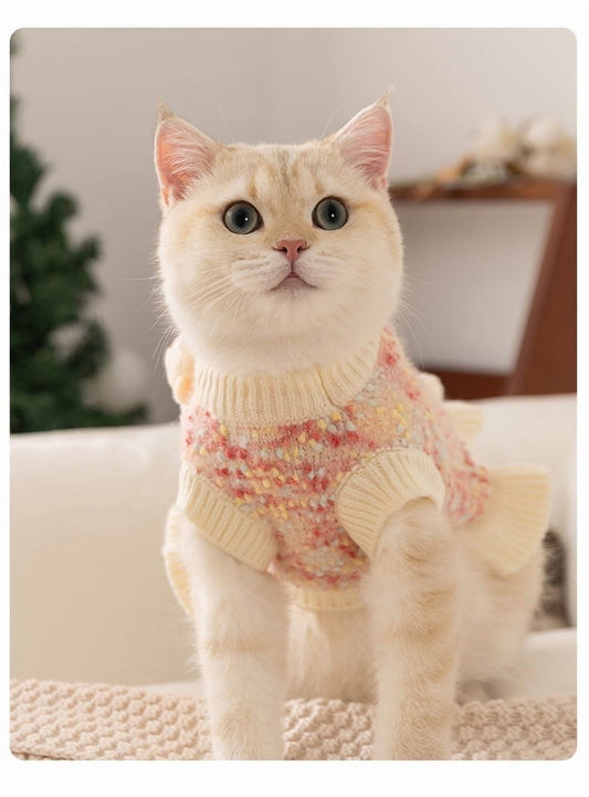 Dog Sweater, Thermal Dog Sweatshirt, Dog Winter Clothes for Small Dogs, Doggy Pullover Jumper, Pet Outfit, Pink S