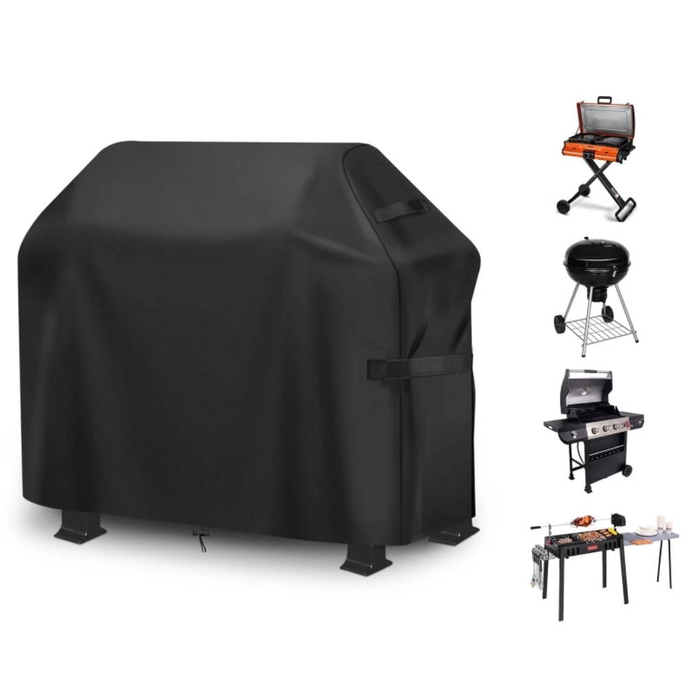 Grill Cover for Outdoor Grill,BBQ Grill Cover,Waterproof,Weather Resistant,Rip-Proof,Anti-UV,Fade Resistant,with Adjustable Velcro Strap,Gas Grill Cover for Weber,Char Broil,Nexgrill Grills,58"