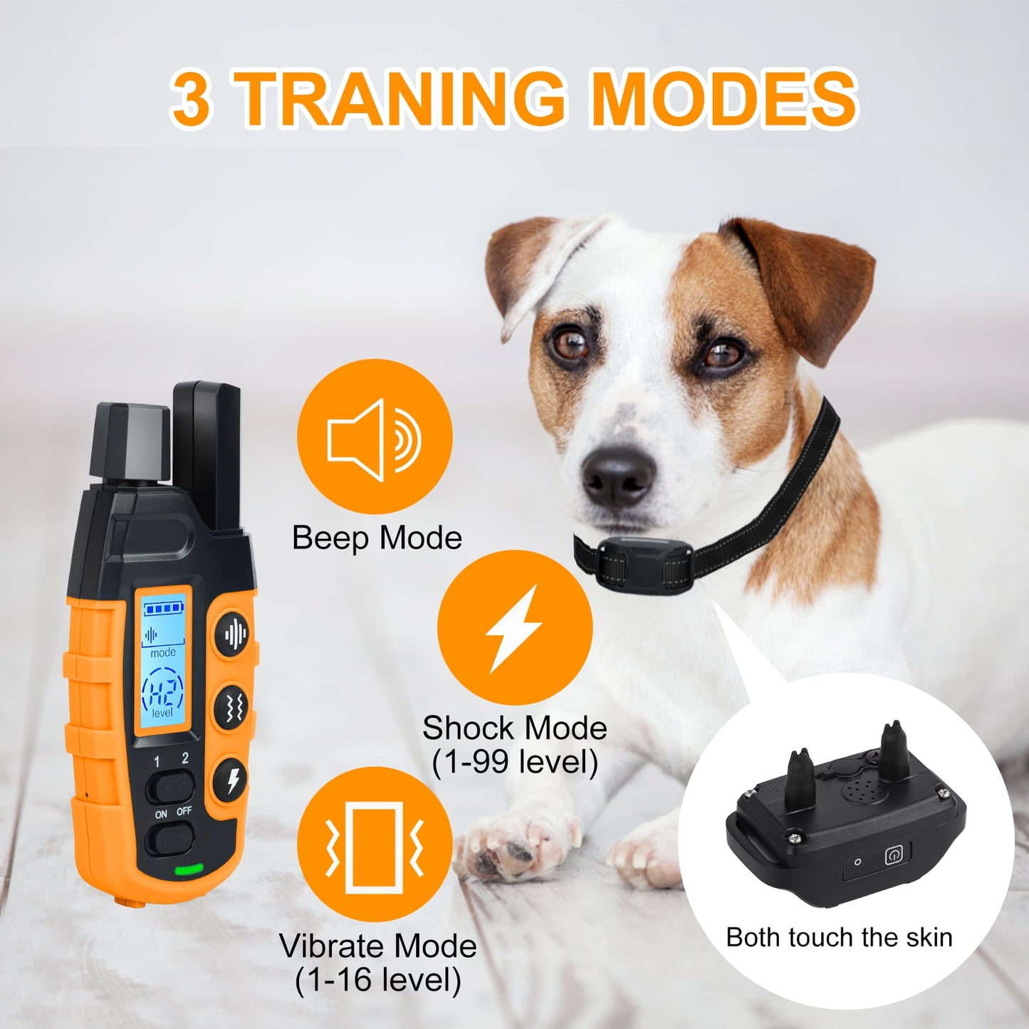 Dog Shock Collar with Remote - [New Edition] 3300FT Dog Training Collar for Large Medium Small Dogs (8-150lbs) Waterproof Rechargeable E Collar with Beep, Vibration, Safe Shock