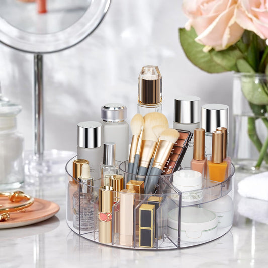 360° Makeup Rotating Perfume Organizer, Bathroom Organizer and Storage, Skincare Organizer, Lazy Susan Organizer for Vanity Cabinet Dresser Bathroom