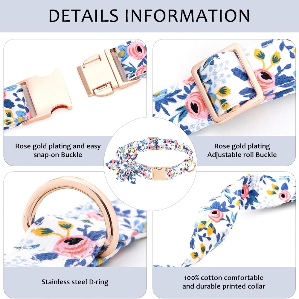 Comfy Flower Dog Collar,Detachable and Adjustable Flower Collar,for Small Medium Large Cat